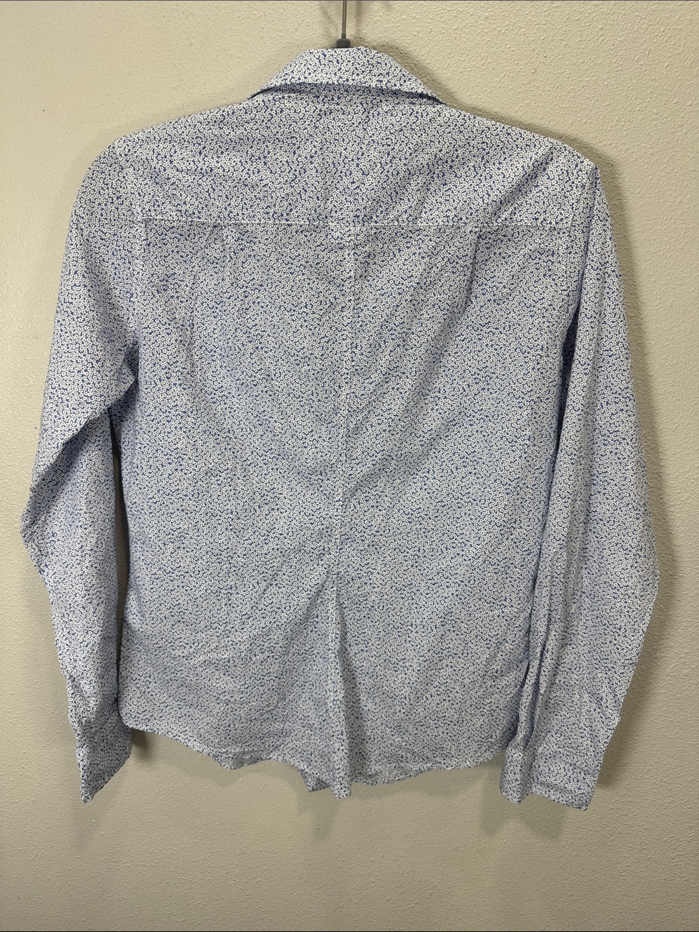 Frank & Eileen Barry Light Blue floral Micro-Print Button-Down Shirt - Picture 5 of 8
